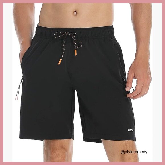 No Liner Swim Trunks Quick Dry 9 Inch with Zipper Pockets